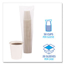 Paper Hot Cups, 8 Oz, White, 20 Cups/sleeve, 50 Sleeves/carton