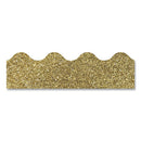 Scalloped Borders, 2.25" X 3 Ft, Gold Glitter, 13/pack