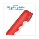 Rolled Scalloped Borders, 2.25" X 65 Ft, Red