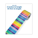 Rolled Straight Borders, 2.25" X 65 Ft, Rainbow