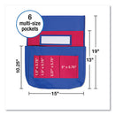 Chairback Buddy Pocket Chart, 7 Pockets, 15 X 19, Blue/red