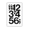 Press-on Vinyl Numbers, Self Adhesive, Black, 3"h, 10/pack