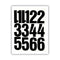 Press-on Vinyl Numbers, Self Adhesive, Black, 4"h, 23/pack