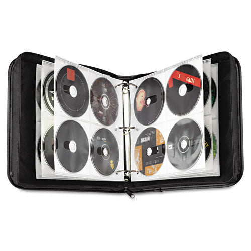Cd/dvd Expandable Binder, Holds 208 Discs, Black