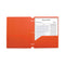 Two-pocket Heavyweight Poly Portfolio Folder, 3-hole Punch, 11 X 8.5, Orange, 25/box