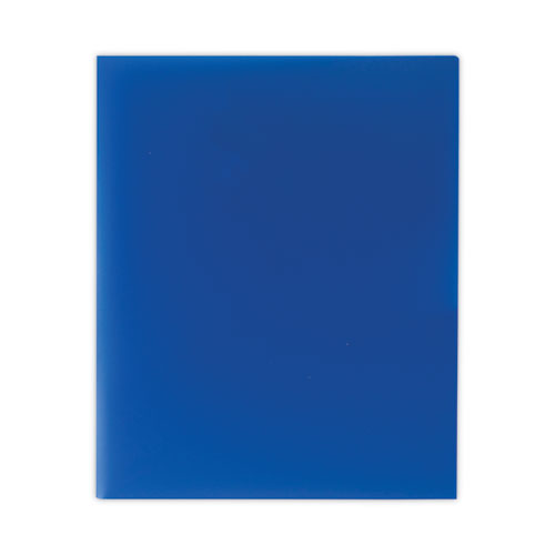 Two-pocket Heavyweight Poly Portfolio Folder, 11 X 8.5, Blue, 25/box