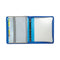 Zippered Binder With Expanding File, 2" Expansion, 7 Sections, Zipper Closure, 1/6-cut Tabs, Letter Size, Bright Blue