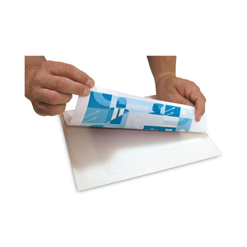 Cleer Adheer Self-adhesive Laminating Film, 3 Mil, 9" X 12", Gloss Clear, 50/box