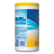 Disinfecting Wipes, 1-ply, 7 X 7.75, Crisp Lemon, White, 75/canister, 6 Canisters/carton