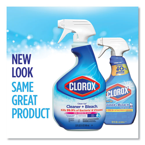 Clean-up Cleaner + Bleach, 32 Oz Spray Bottle, Fresh Scent, 9/carton