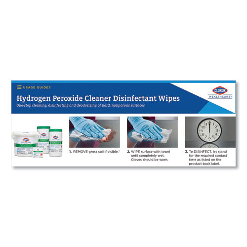 Hydrogen Peroxide Cleaner Disinfectant Wipes, 11 X 12, Unscented, White, 185/canister, 2 Canisters/carton