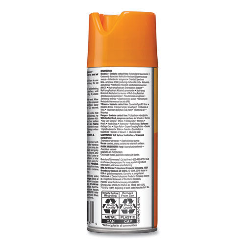 4-in-one Disinfectant And Sanitizer, Citrus, 14 Oz Aerosol Spray, 12/carton