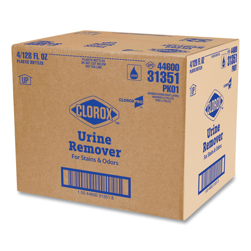 Urine Remover For Stains And Odors, 128 Oz Refill Bottle, 4/carton