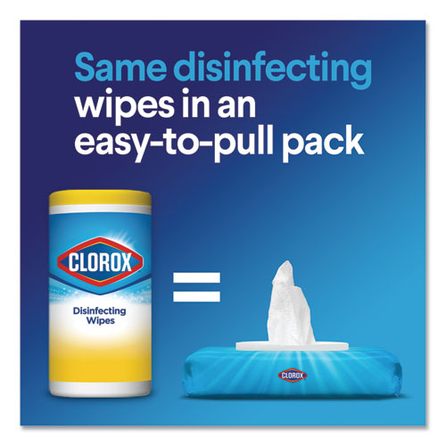 Disinfecting Wipes, Easy Pull Pack, 1-ply, 8 X 7, Lemon Scent, White, 75 Towels/box