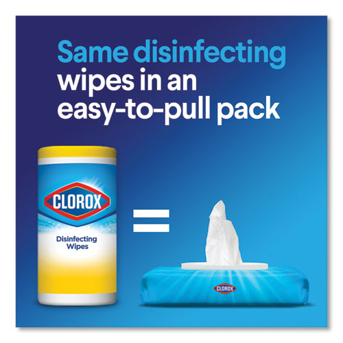 Disinfecting Wipes, Easy Pull Pack, 1-ply, 8 X 7, Fresh Scent, White, 75 Towels/box, 6 Boxes/carton