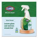 Clorox Pro Ecoclean Glass Cleaner, Unscented, 32 Oz Spray Bottle, 9/carton