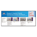 Dispatch Cleaner Disinfectant Towels, 1-ply, 6.75 X 8, Unscented, White, 150/canister, 8 Canisters/carton