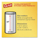 Odorshield Tall Kitchen Drawstring Bags, 13 Gal, 0.78 Mil, 24" X 27.38", White, 40 Bags/box, 6 Boxes/carton