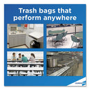 Tall Kitchen Drawstring Trash Bags, 13 Gal, 0.72 Mil, 24" X 27.38", Gray, 100 Bags/box, 4 Boxes/carton