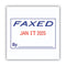 Model S 360 Two-color Message Dater, 1.75 X 1, "faxed," Self-inking, Blue/red