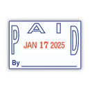 Model S 360 Two-color Message Dater, 1.75 X 1, "paid," Self-inking, Blue/red