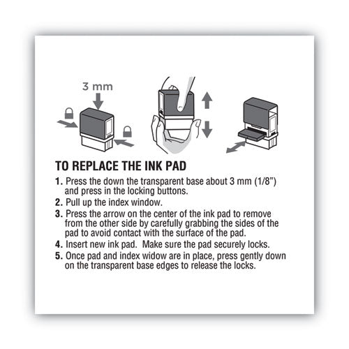 Replacement Ink Pad For 2000plus 1si15p, 3" X 0.25", Red