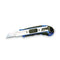 Heavy-duty Snap Blade Utility Knife, Four 8-point Blades, Retractable 4" Blade, 5.5" Plastic/rubber Handle, Blue
