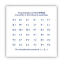Letters, Numbers And Symbols, Self Adhesive, Black, 3"h, 64 Characters