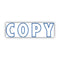 Green Line Message Stamp, Copy, 1.5 X 0.56, Blue