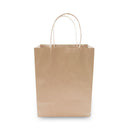 Premium Shopping Bag, 8" X 4" X 10.25", Brown Kraft, 50/box