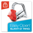 Premier Easy Open Clearvue Locking Slant-d Ring Binder, 3 Rings, 1" Capacity, 11 X 8.5, White