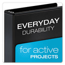 Performer Clearvue Slant-d Ring Binder, 3 Rings, 4" Capacity, 11 X 8.5, Black