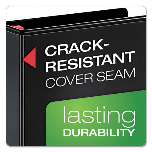 Xtralife Clearvue Non-stick Locking Slant-d Ring Binder, 3 Rings, 1" Capacity, 11 X 8.5, Black