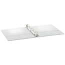 Treated Binder Clearvue Locking Round Ring Binder, 3 Rings, 1" Capacity, 11 X 8.5, White