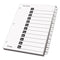 Onestep Printable Table Of Contents And Dividers, 12-tab, Jan. To Dec., 11 X 8.5, White, White Tabs, 1 Set