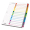 Onestep Printable Table Of Contents And Dividers, 15-tab, 1 To 15, 11 X 8.5, White, Assorted Tabs, 1 Set