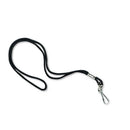 Lanyard, Metal J-hook Fastener, 20" Long, Black, 12/pack