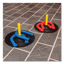 Indoor/outdoor Rubber Horseshoe Set, 4 Rubber Horseshoes, 2 Rubber Mats, 2 Plastic Dowels