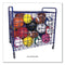 Lockable Ball Storage Cart, Fits Approximately 24 Balls, Metal, 37" X 22" X 20", Blue