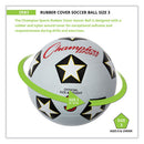 Rubber Sports Ball, For Soccer, No. 3 Size, White/black