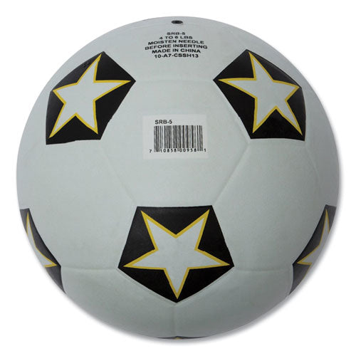 Rubber Sports Ball, For Soccer, No. 5 Size, White/black