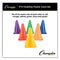 Indoor/outdoor High Visibility Plastic Cone Set, Assorted Colors, 6/box