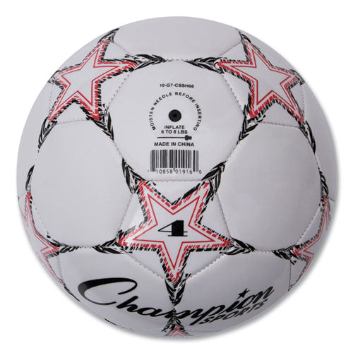 Viper Soccer Ball, No. 4 Size, 8" To 8.25" Diameter, White