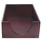 Double-deep Hardwood Stackable Desk Trays, 1 Section, Legal Size Files, 10.13" X 12.63" X 5", Mahogany