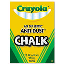 Nontoxic Anti-dust Chalk, 3" X 0.31" Diameter, White, 12 Sticks/box