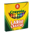 Large Crayons, Tuck Box, 8 Colors/box