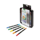 Brush And Detail Dual Ended Markers, Extra-fine Brush/bullet Tips, Assorted Colors, 16/set