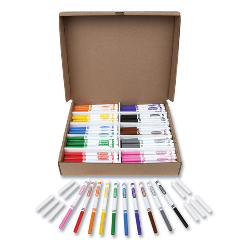 Fine Line 200-count Classpack Non-washable Marker, Fine Bullet Tip, Assorted Colors, 200/box