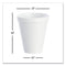 Foam Drink Cups, 12 Oz, White, 1,000/carton