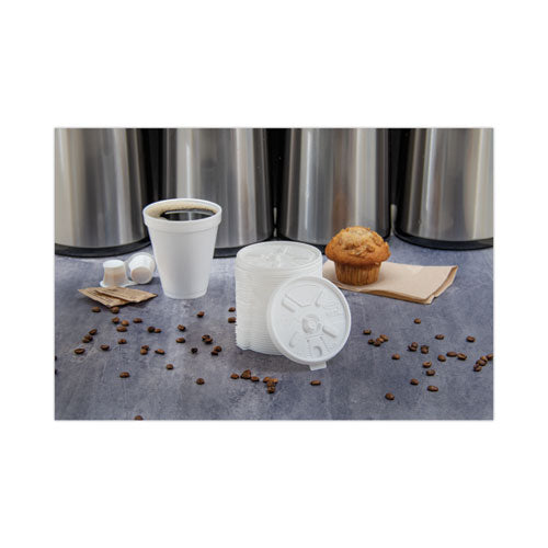 Lift N' Lock Plastic Hot Cup Lids, Fits 12 Oz To 24 Oz Cups, Translucent, 1,000/carton